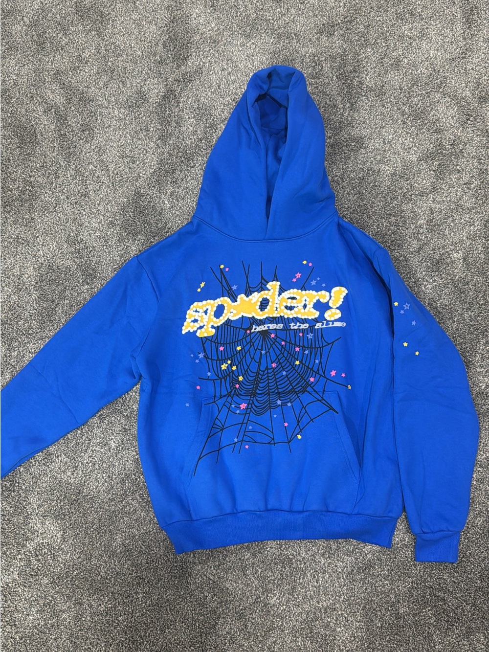 Sp5der hoodie blue